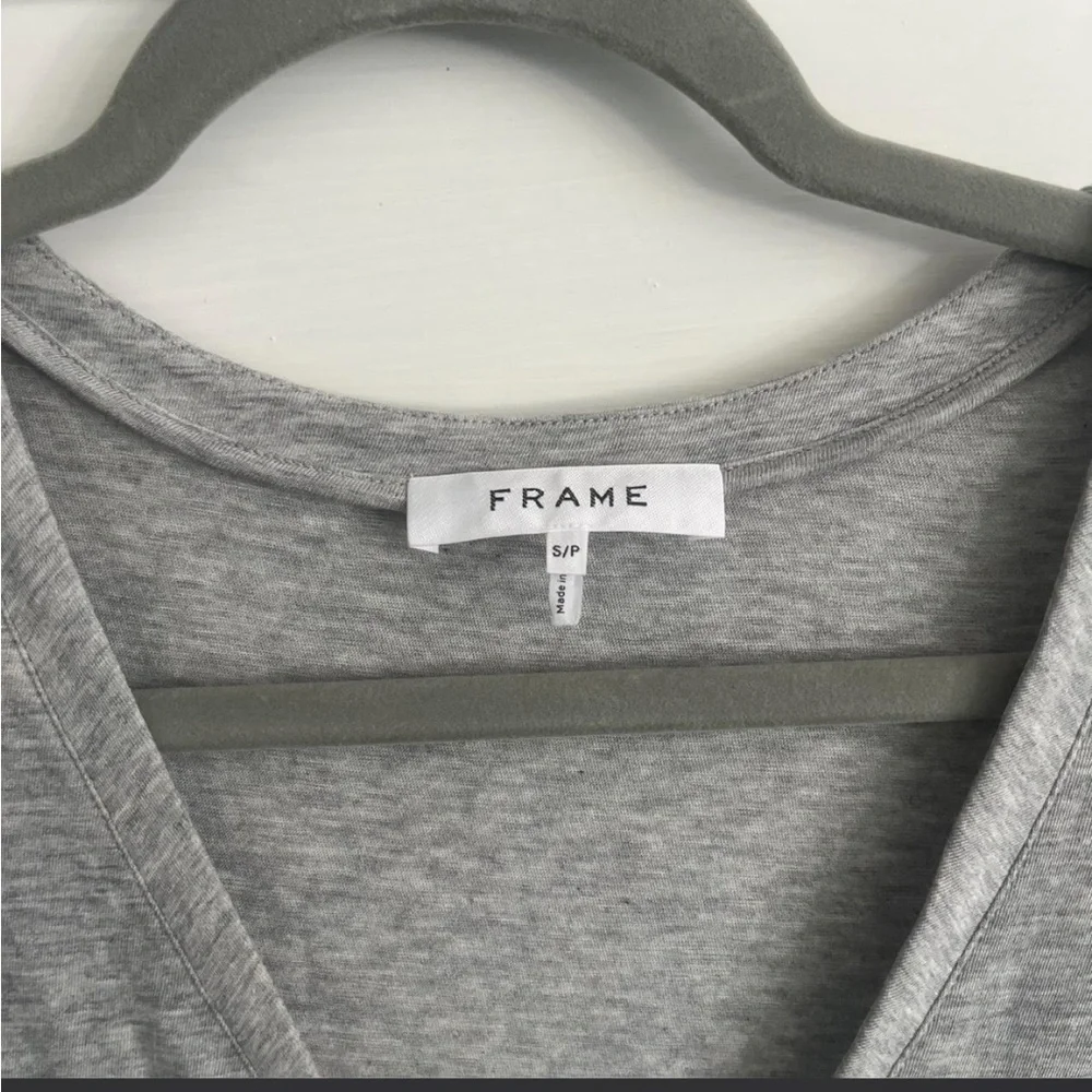 Frame Le Muscle V-Neck grey maxi dress Size S - Picture 4 of 5